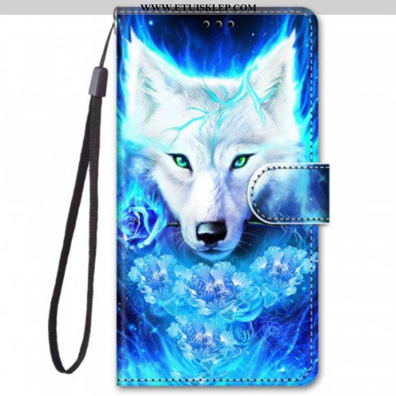 Etui Folio do Samsung Galaxy M52 5G Fluorescencyjny Wilk